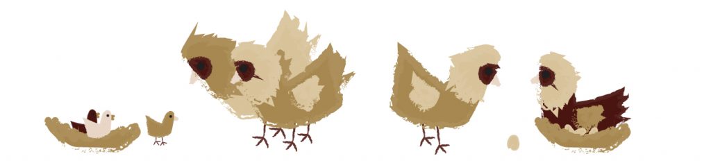 Illustratie Het Terphuis: kippen